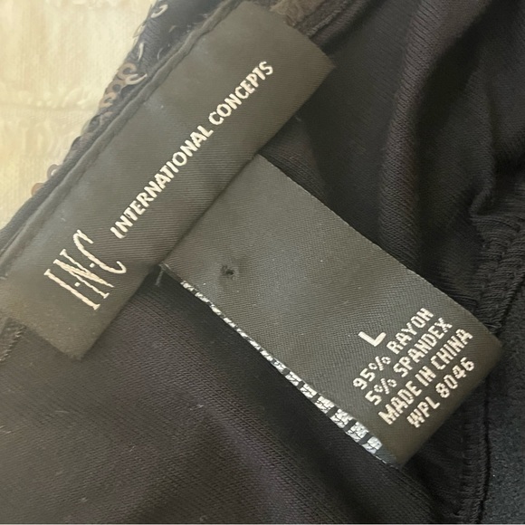 NWT Black sequin halter top INC - Picture 4 of 7